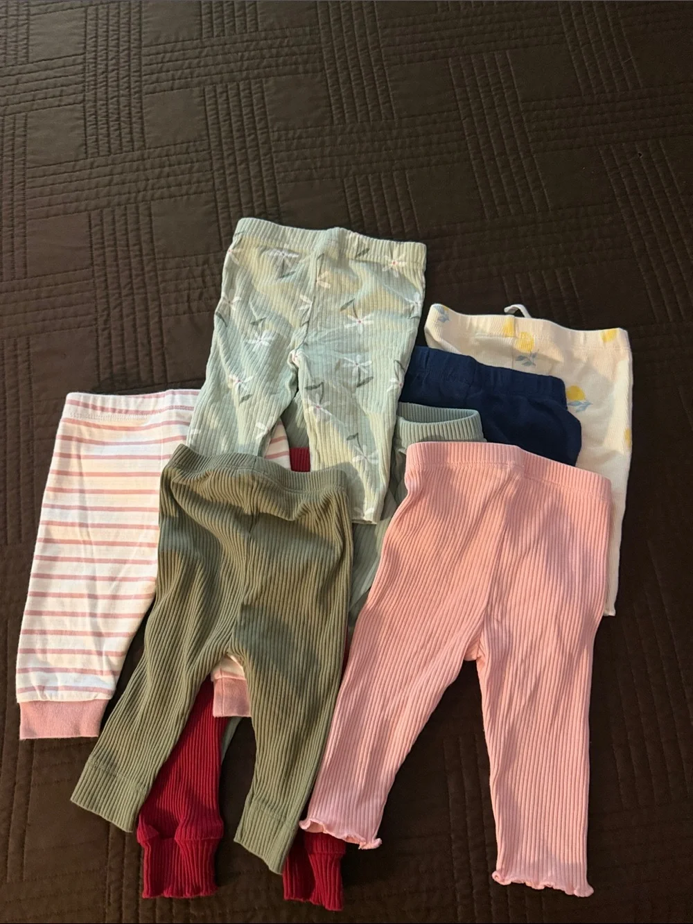 Old Navy Girls Ribbed Leggings Set - Pink, Olive, Navy, Red, Mint, White